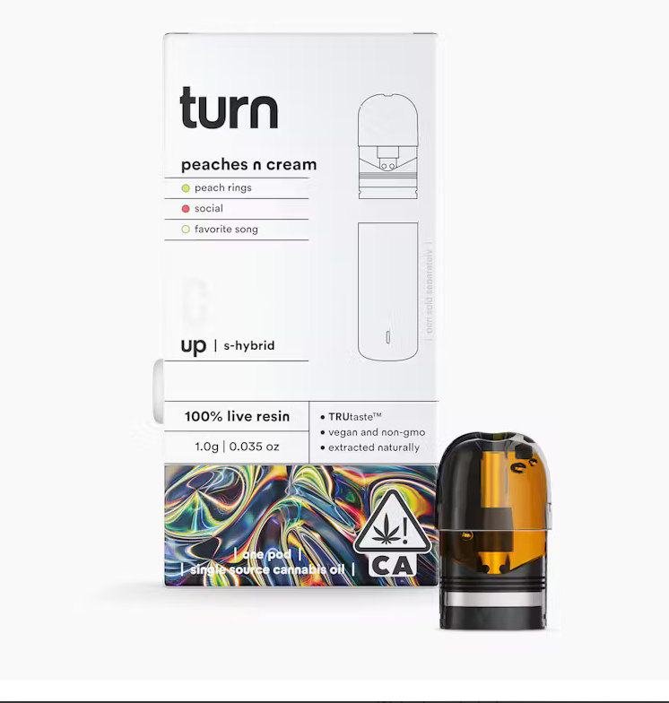 Screenshot 2024-12-22 at 8.05.25 PM Turn - Turn Up - Live Resin Pod - Peaches n Cream 1g - Image 1